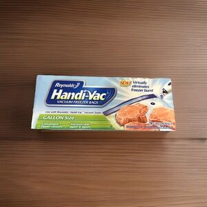 Reynolds Handi-Vac Vacuum Freezer Bags Gallon Size 9 Bags Sealed‎ Box